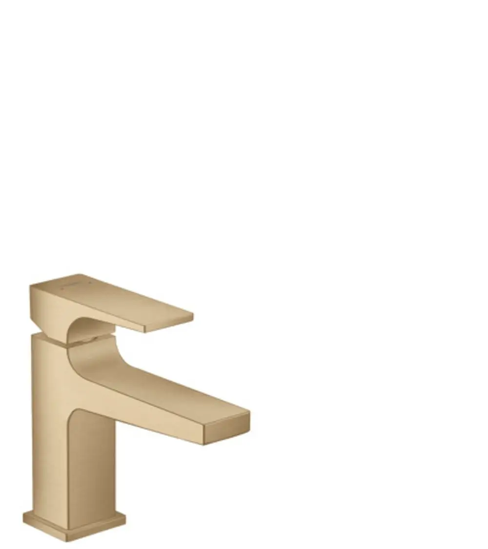 Einhebel-Waschtischmischer in mattem Bronze-Finish von Hansgrohe. Geeignet für Handwaschbecken mit Push-Open Ablaufgarnitur.